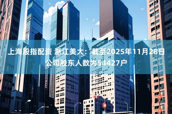 上海股指配资 浙江美大：截至2025年11月28日公司股东人数为54427户